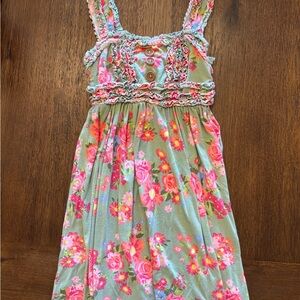 Matilda Jane Floral Dress with Pink and Green